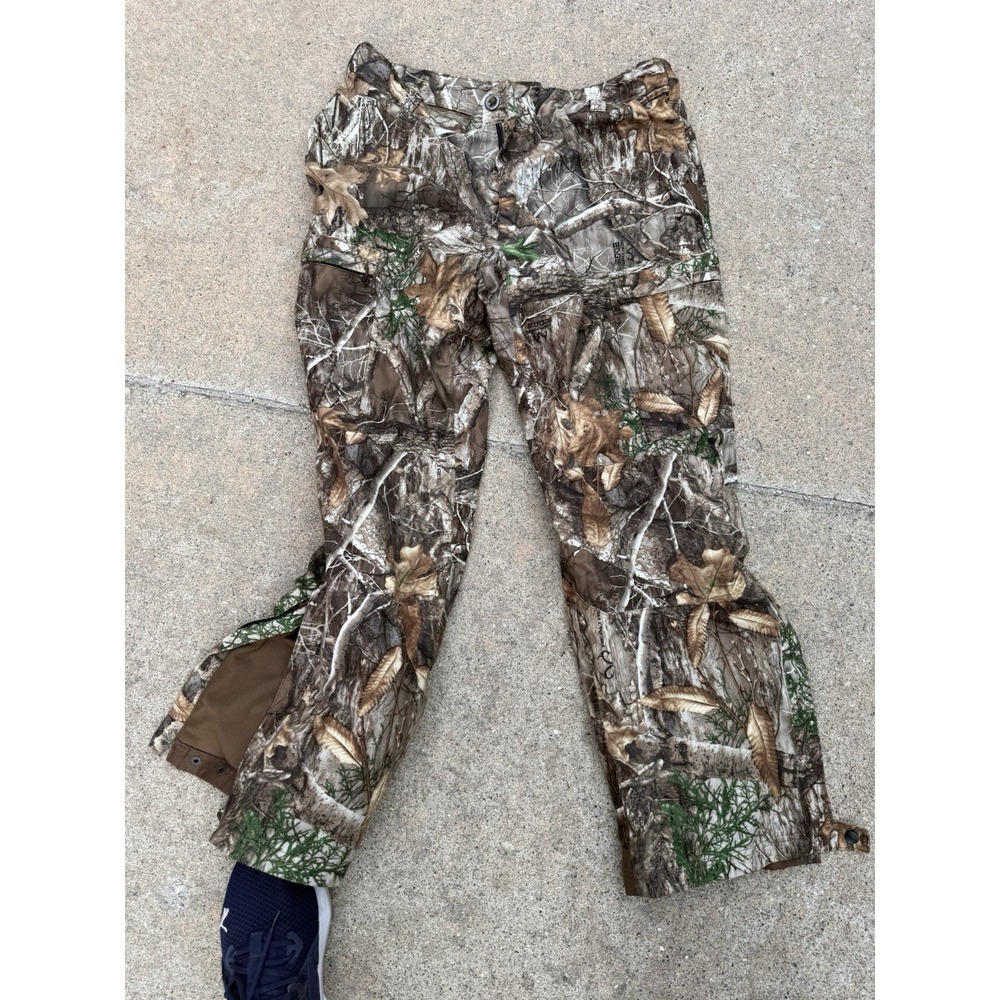 Realtree Edge Camo Hunting Pants L Waterproof Zip‎ Leg Outdoor Gear